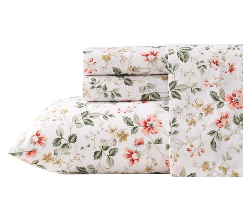 Laura Ashley Meadow Floral Gold Cotton Percaleull Sheet Set — Main view