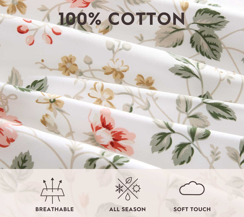 Laura Ashley Meadow Floral Gold Cotton Percaleull Sheet Set — View 6