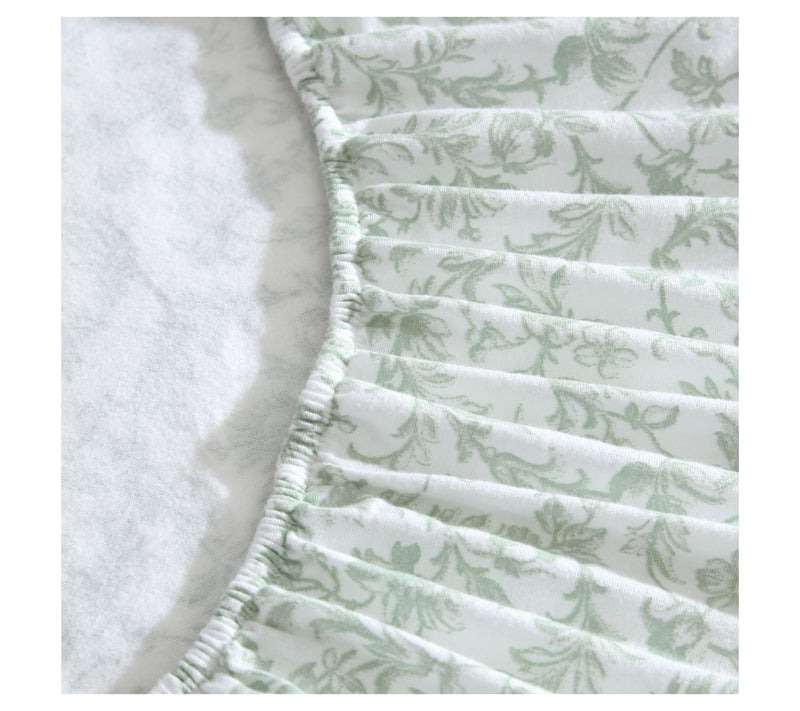 Laura Ashley Brinna Hemlock Green Flannel Twinheet Set — View 4