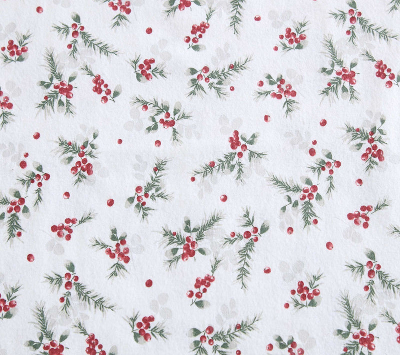 Laura Ashley Berry Bright Red Cotton Flannel Twin Sheet Set — View 5