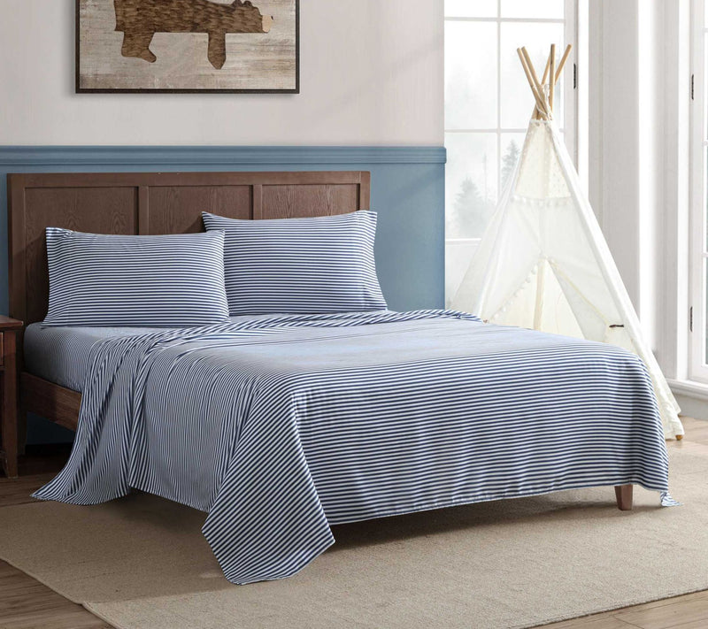 Eddie Bauer Kids Vivid Stripe Blue Twin Sheet Set — View 2