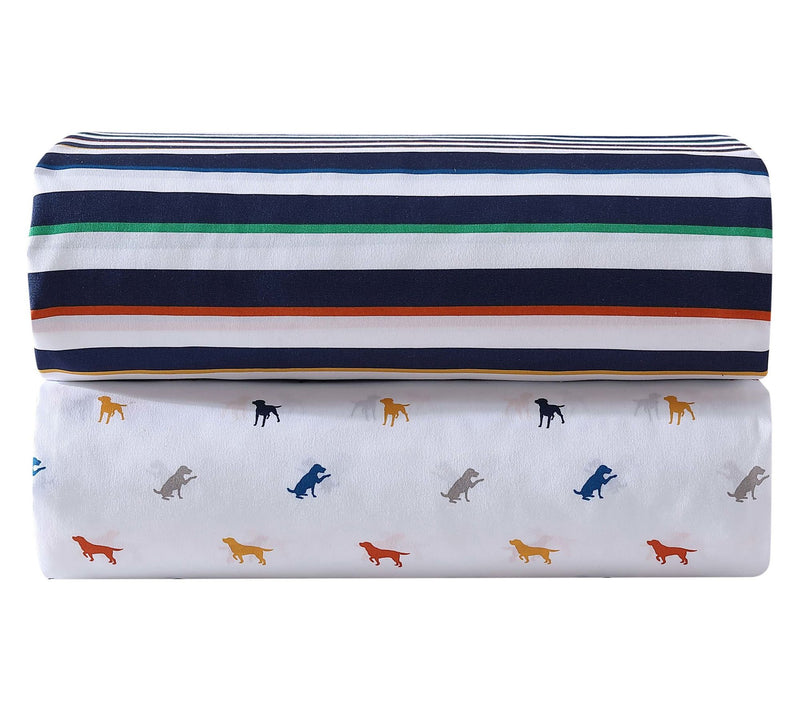 Eddie Bauer Kids Stripes Game Blue Twin Sheet Set — View 8