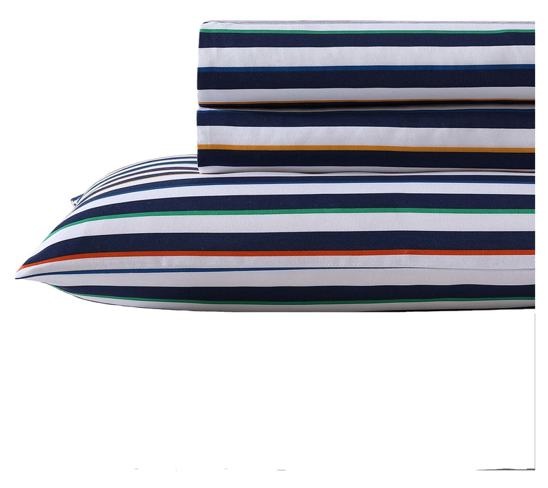 Eddie Bauer Kids Stripes Game Blue Twin Sheet Set — View 10