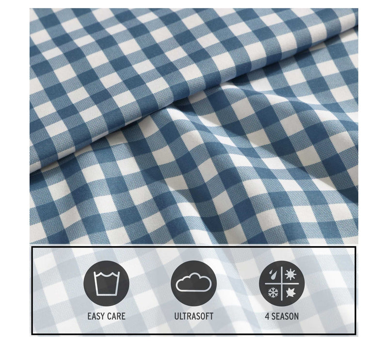 Eddie Bauer Kids Preston Check Blue Twin Sheetet — View 6