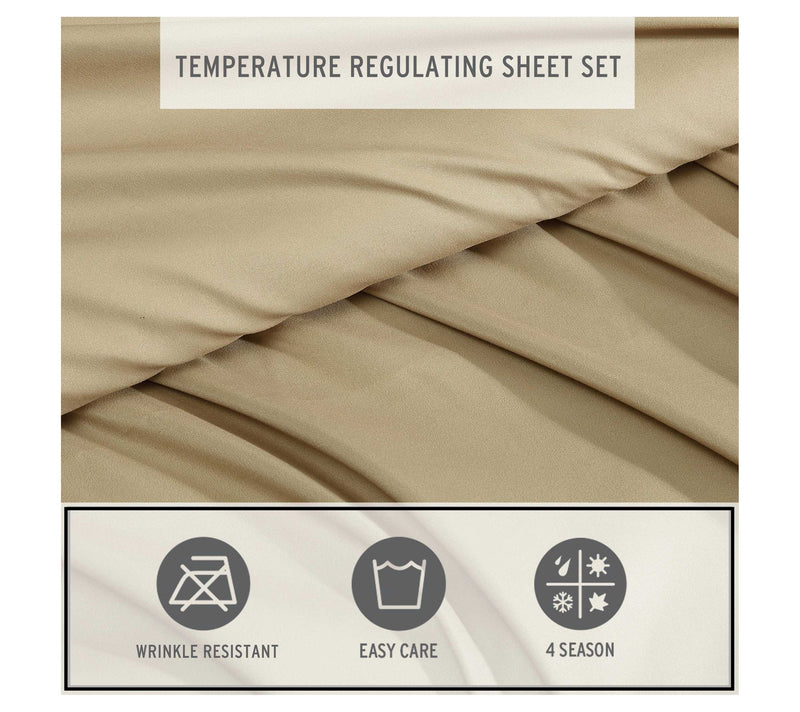 Eddie Bauer Logan Collection Khaki 6-Piece FullSheet Set — View 4