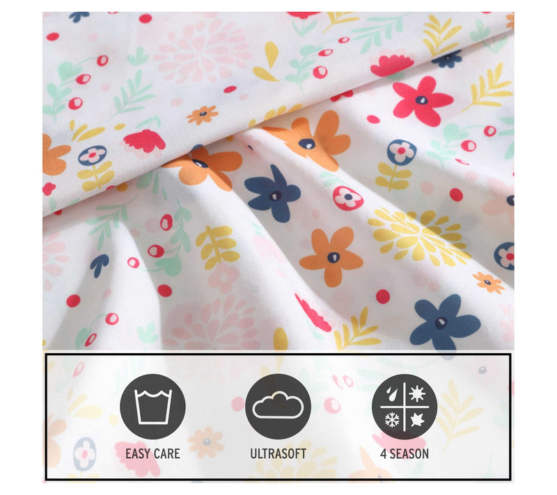 Eddie Bauer Kids Colorful Floral Pink Twin Sheet Set — View 6
