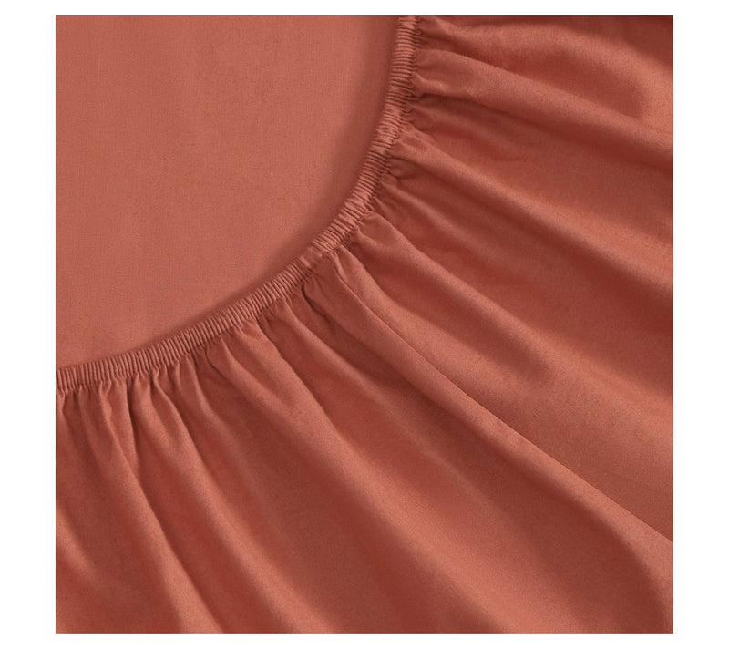 Eddie Bauer Deep Orange Cotton Percale Full Sheet Set — View 3