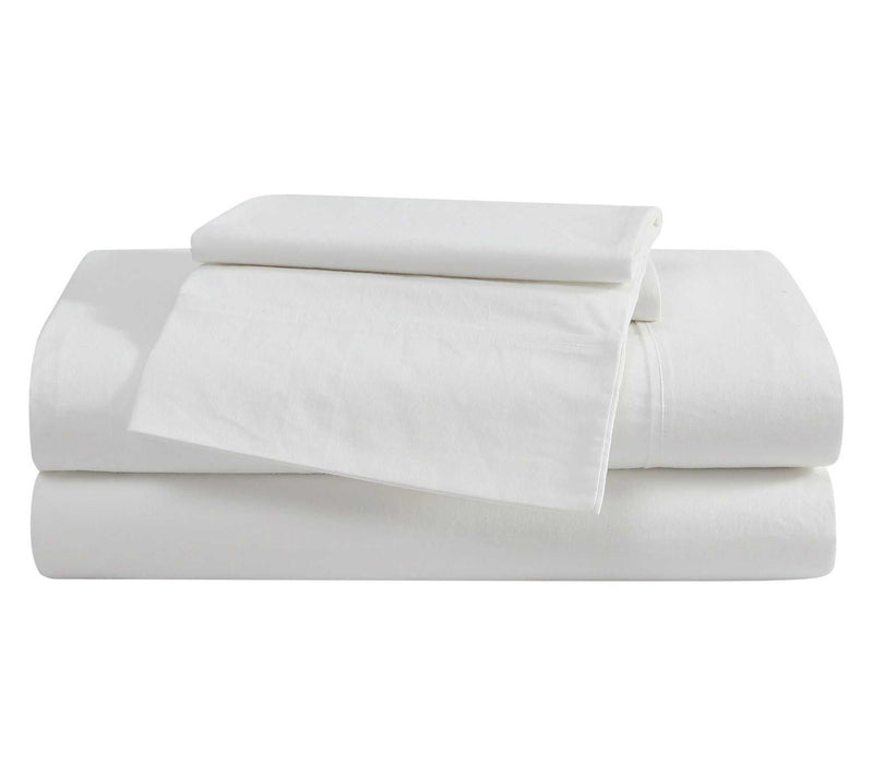 Eddie Bauer Off White Cotton Percale Full SheetSet — Main view
