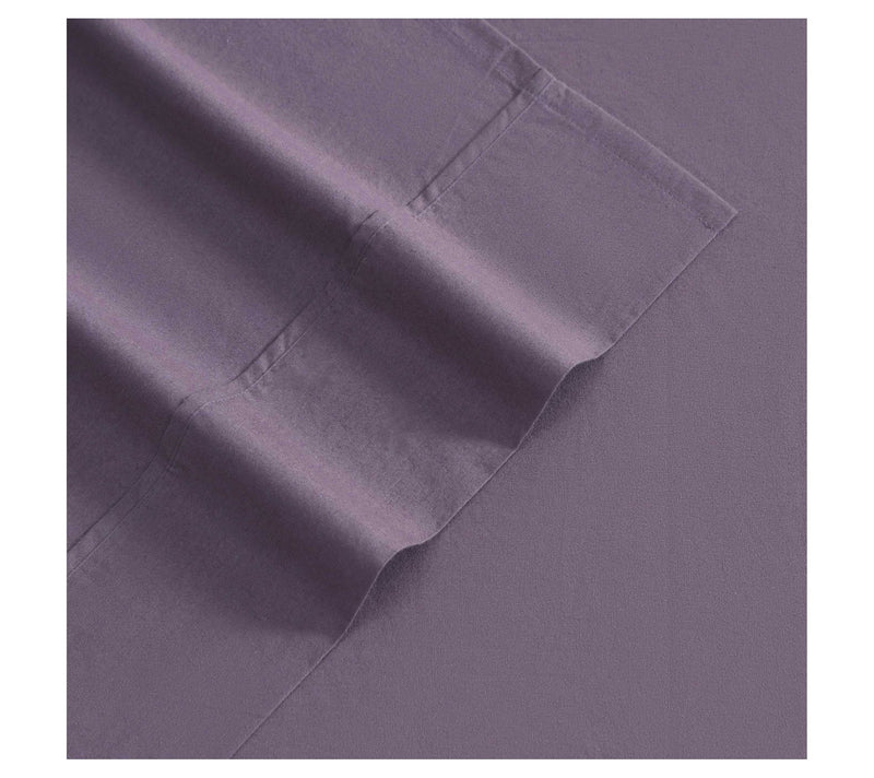 Eddie Bauer Plum Cotton Percale Queen Sheet Set — View 4