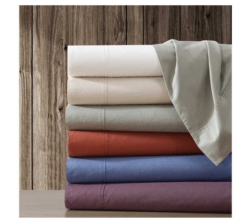 Eddie Bauer Blue Cotton Percale King Sheet Set — View 8