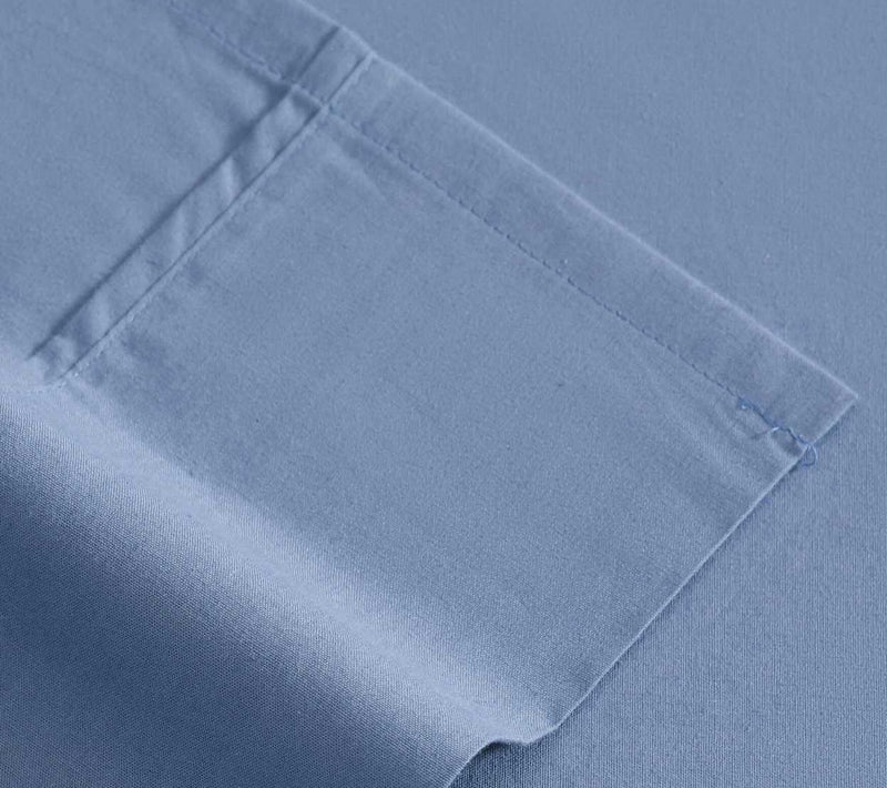 Eddie Bauer Blue Cotton Percale King Sheet Set — View 4