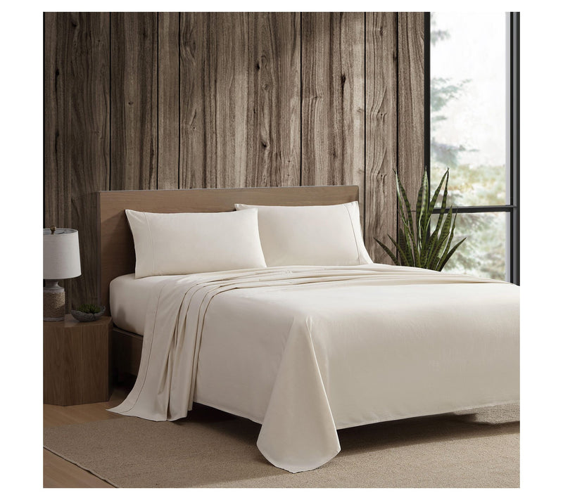 Eddie Bauer Oyster Grey Cotton Percale Queen Sheet Set — View 10