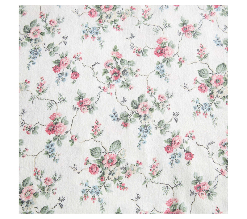 Laura Ashley Le Fleur Pink Cotton Flannel QueenSheet Set — View 5