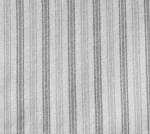 Eddie Bauer Ticking Stripe Grey Cotton Flannelueen Sheet Set — View 9