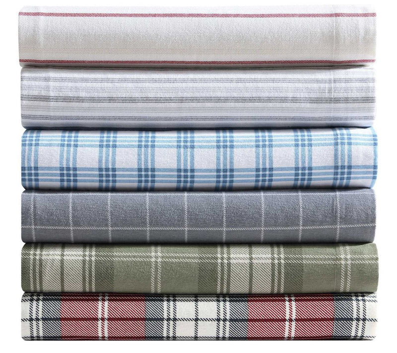 Eddie Bauer Great Plains Plaid Cotton Flannel Queen Sheet Set — View 7