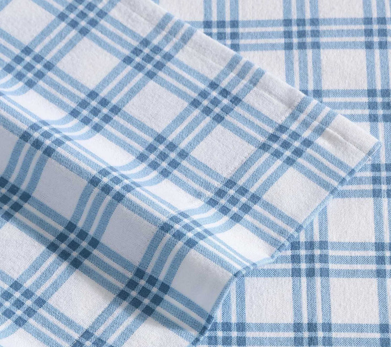 Eddie Bauer Arrowhead Blue Cotton Flannel QueenSheet Set — View 4
