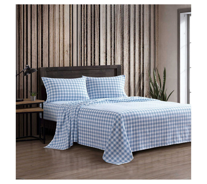 Eddie Bauer Arrowhead Blue Cotton Flannel Kingheet Set — View 2
