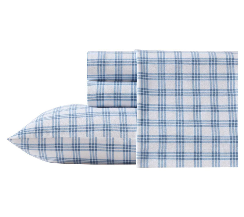 Eddie Bauer Arrowhead Blue Cotton Flannel Twinheet Set — View 10