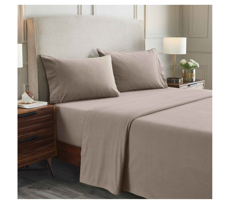 Superior Rome Flannel Solid Sheet Set, King — Main view