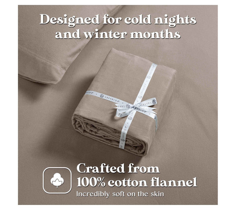 Superior Rome Flannel Solid Sheet Set, King — View 6