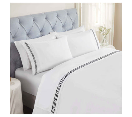 Superior Harrison Cotton Embroidered Sheet Set,Cal/KG