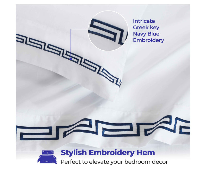 Superior Harrison Cotton Embroidered Sheet Set,Full — View 7