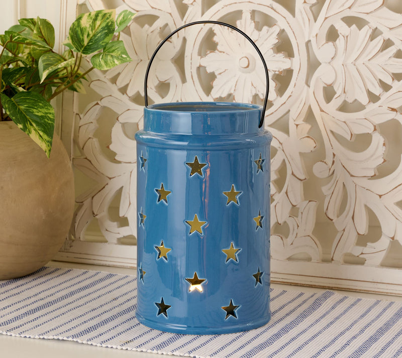 "As Is" Martha Stewart 10" Illuminated Ceramic Star Lantern — View 7