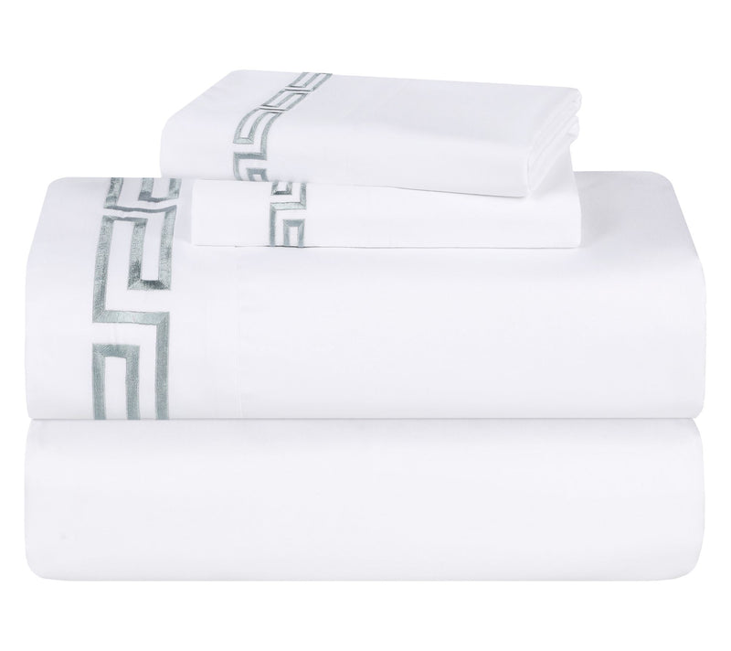 Superior Harrison Cotton Embroidered Sheet Set,Queen — View 6