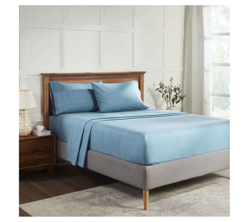 Superior Melange Flannel Cotton Sheet Set, Twin/XL — View 14