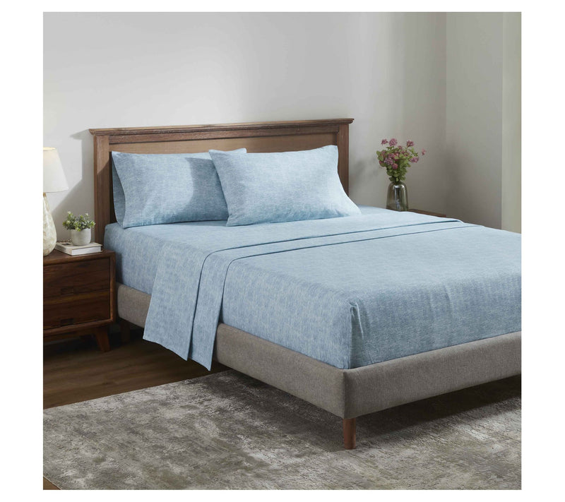 Superior Melange Flannel Cotton Sheet Set, Twin/XL — View 18