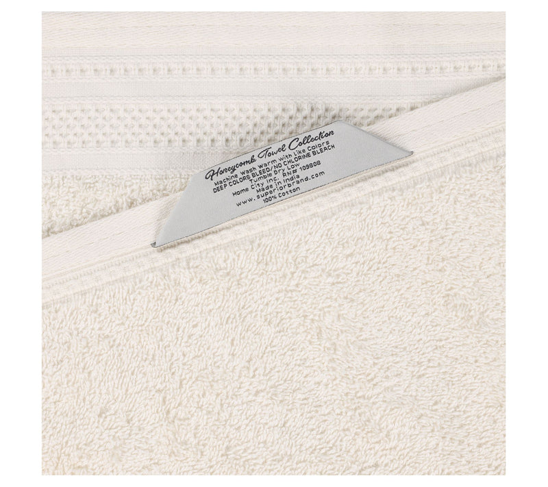 Superior Honeycomb Waffle Border Cotton Face Towel Set — View 5