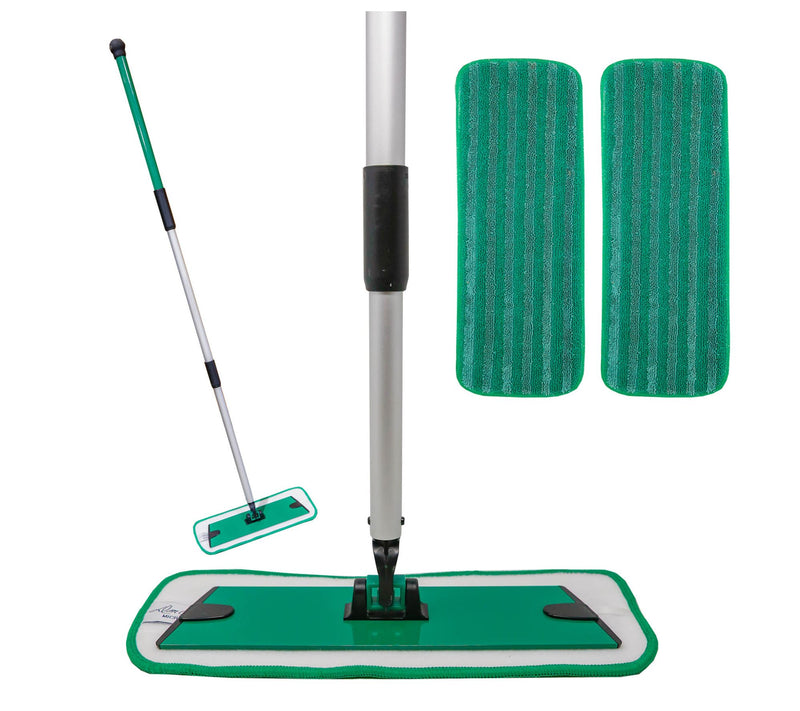 Don Aslett 12" Aluminum Mop with 2 Microfiber Mop Pads — Main view