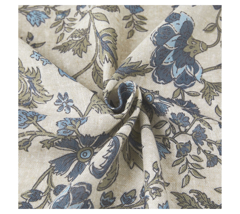 Lush Decor Lillian Block Print Linen Textured Shower Curtain — View 5