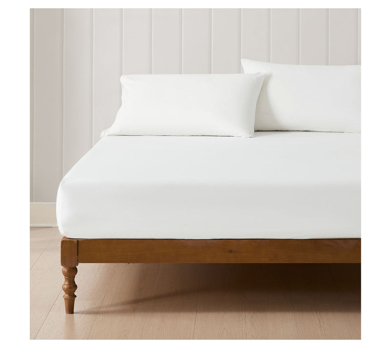Lush Decor Evelyn Lace Trim Cotton Sheets White4Pc Set King — View 8