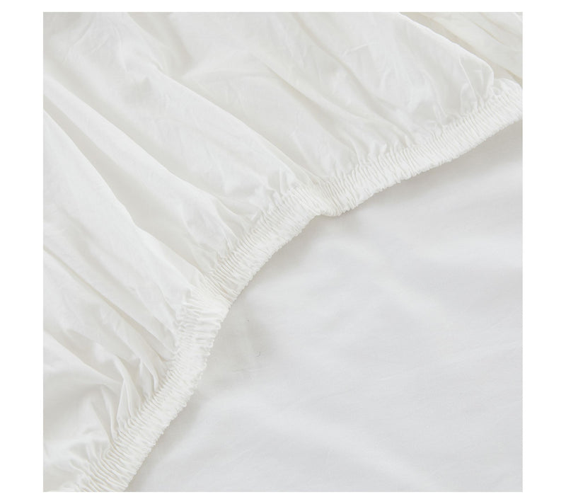Lush Decor Evelyn Lace Trim Cotton Sheets White4Pc Set King — View 6