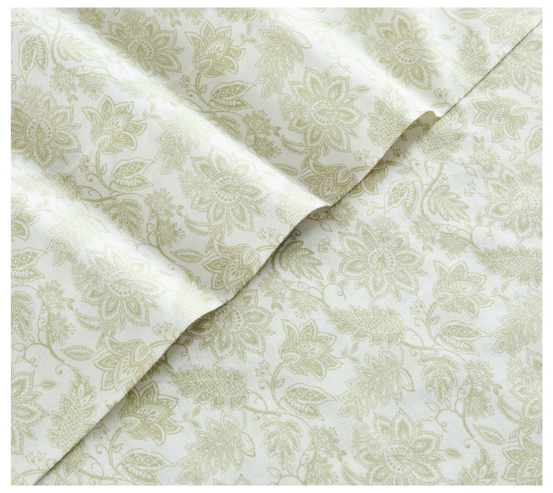 Lush Decor Floral Jacobean Cotton Sheet Set Sage 3Pc Set Twin — View 5