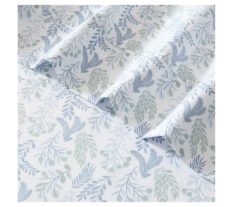 Lush Decor Botanical Leaf and Floral Sheet SetBlue 6Pc King — View 5