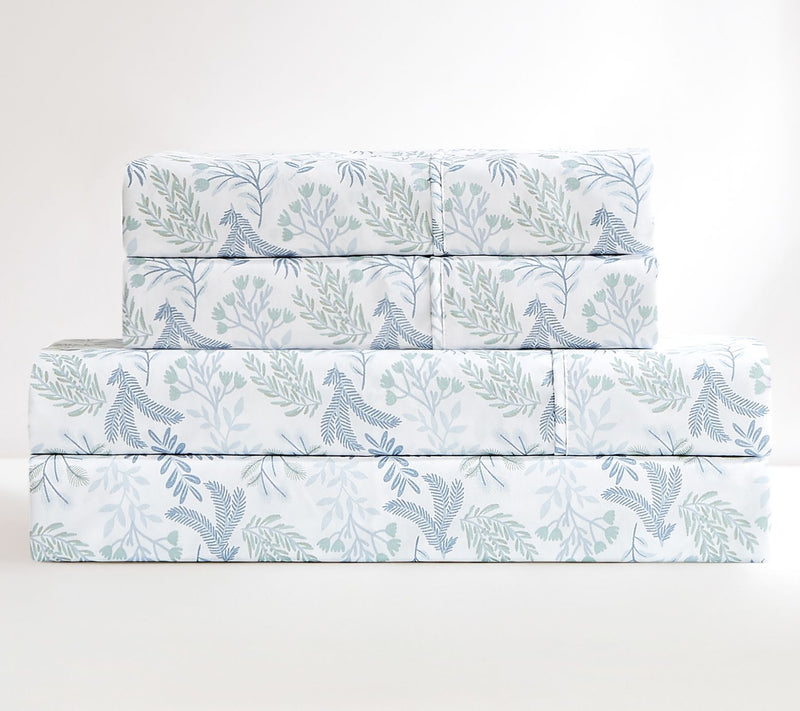 Lush Decor Botanical Leaf and Floral Sheets 4PcTwin, Twin-XL — View 4