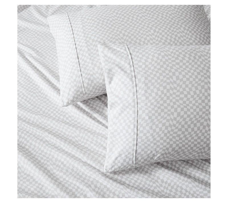 Lush Decor Circus Wavy Checks Sheet Set Light Gray 6Pc Full — View 5
