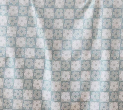 Lush Decor Daisy Checkered Sheet Set Aqua 4Pc Twin, Twin-XL — View 9