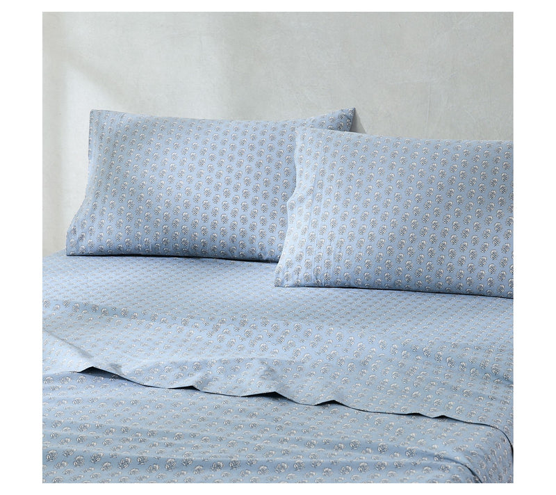 Lush Decor Freesia Cotton Sheet Set Blue 4-Piece Set Full — View 2