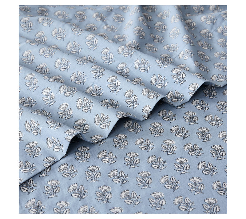 Lush Decor Freesia Cotton Sheet Set Blue 4-Piece Set King — View 5