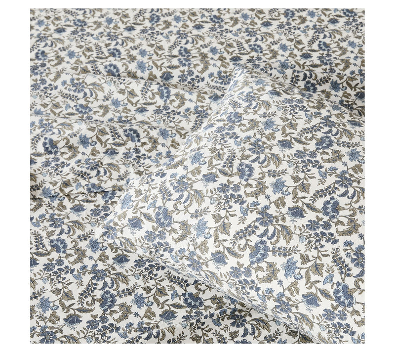 Lush Decor Lillian Block Print Cotton Sheet SetBlue 4-Pc King — View 7