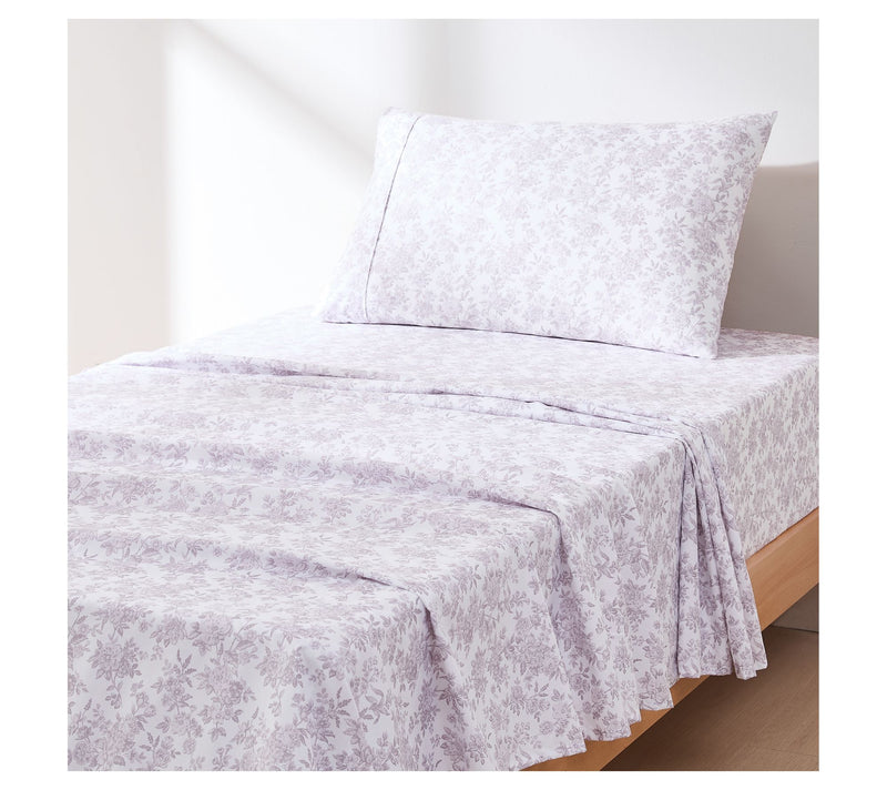 Lush Decor Peony Toile Sheet Set Mauve 4-Pc SetTwin, Twin-XL — View 2