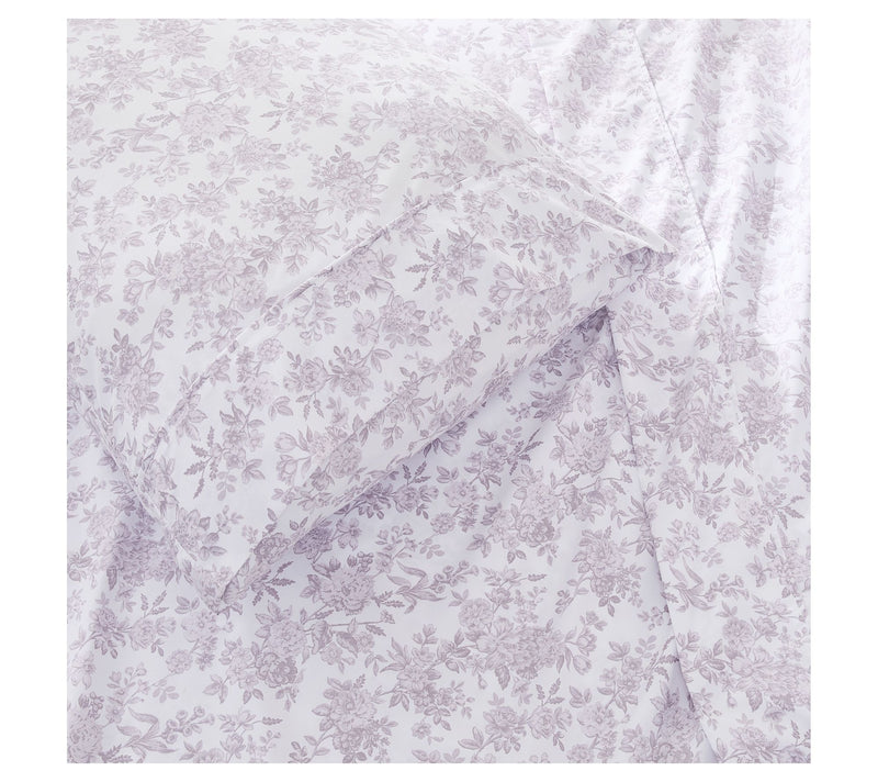 Lush Decor Peony Toile Sheet Set Mauve 4-Pc SetTwin, Twin-XL — View 7