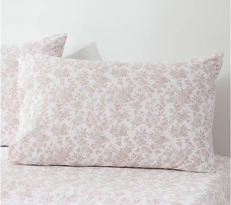 Lush Decor Peony Toile Sheet Set Mauve 6-PieceSet King — View 2