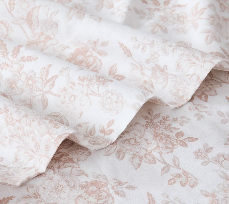 Lush Decor Peony Toile Sheet Set Mauve 6-PieceSet King — View 5