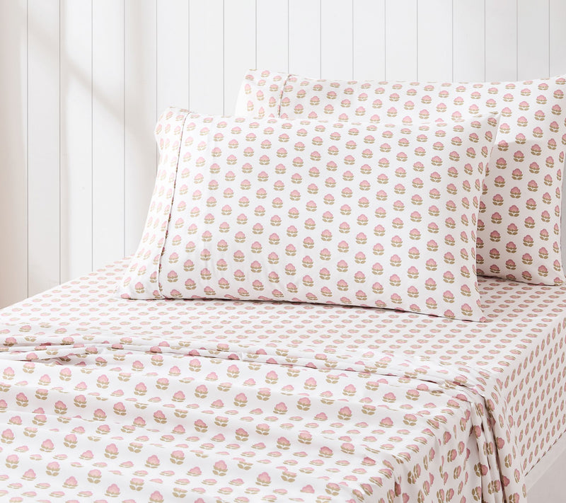 Lush Decor Prisha Floral Sheet Set Peach 4Pc Twin, Twin-XL — View 2