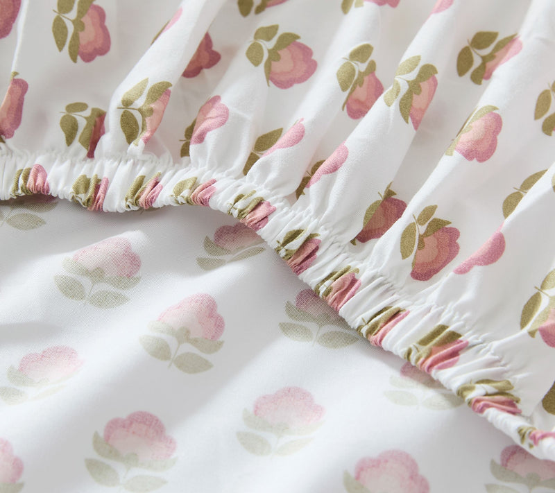 Lush Decor Prisha Floral Sheet Set Peach 4Pc Twin, Twin-XL — View 6