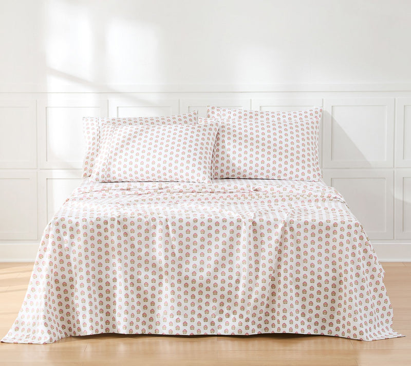 Lush Decor Prisha Floral Sheet Set Peach 6Pc Set Full — View 10